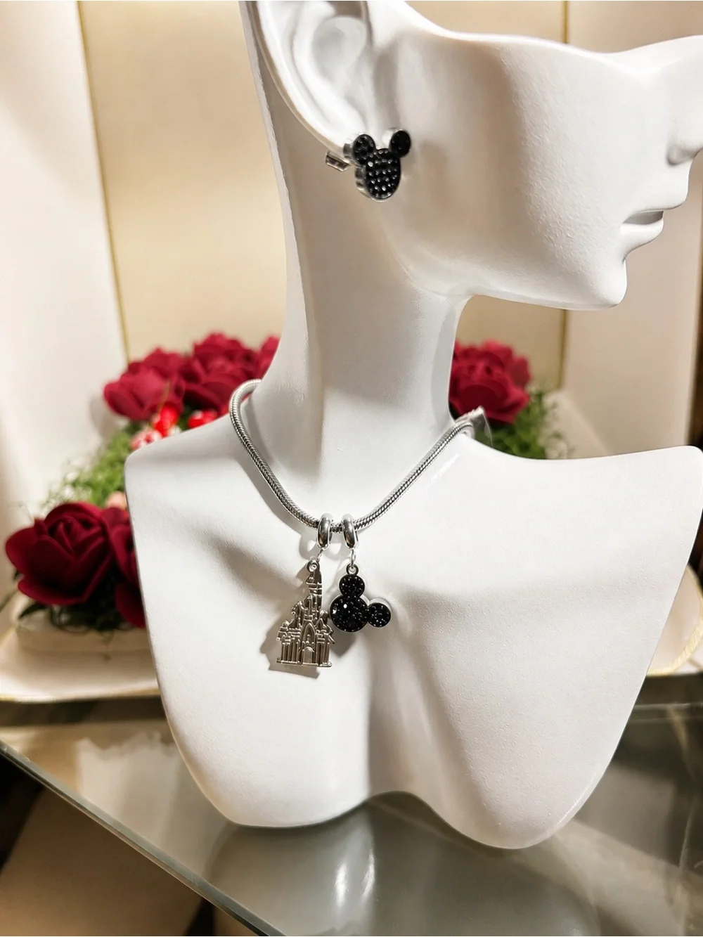 Nuicii Silver Set Fine Jewerly 18k Stainless Steel Disney 👗 316L